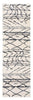 2’ x 7’ Cream and Black Distored Berber Runner Rug