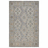 5’ x 8’ Blue and Tan Traditional Area Rug