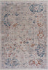 5’ x 8’ Beige Distressed Floral Area Rug