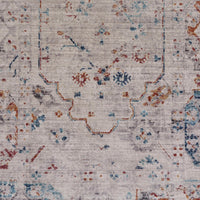 8’ x 10’ Blue and Beige Flor Medallion Area Rug