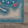 2’ x 3’ Blue Playful Fish Indoor Outdoor Scatter Rug