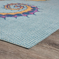 5’ x 8’ Blue Seahorse Indoor Outdoor Area Rug