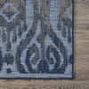 5’ x 7’ Blue Ogee Pattern Indoor Outdoor Area Rug