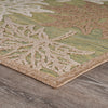 5’ x 7’ Tan Maple Leaf Indoor Outdoor Area Rug