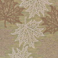 5’ x 7’ Tan Maple Leaf Indoor Outdoor Area Rug