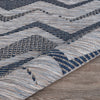 8’ x 10’ Navy Zig Zag Indoor Outdoor Area Rug