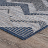 8’ x 10’ Navy Zig Zag Indoor Outdoor Area Rug