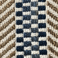 5’ x 7’ Brown and Navy Striped Area Rug