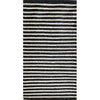 5’ x 7’ Black and White Classic Striped Area Rug