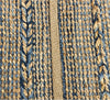 7’ x 9’ Blue and Tan Braided Stripe Area Rug