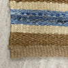 7’ x 9’ Tan and Blue Striped Area Rug