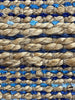 3’ x 4’ Navy and Tan Braided Jute Area Rug