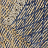 2’ x 4’ Navy and Tan Lattice Fringed Area Rug