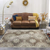 5’ x 7’ Tan and Cream Medallion Motif Area Rug