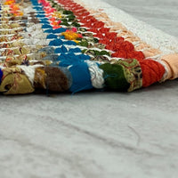 3’ x 5’ Multicolored Striped Chindi Area Rug