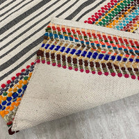 3’ x 5’ Multicolored Striped Chindi Area Rug