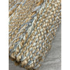 2’ x 3’ Soft Blue and Tan Braided Stripe Scatter Rug