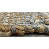 3’ x 4’ Soft Blue and Tan Braided Stripe Area Rug