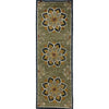 2’ x 7’ Charcoal Floral Medallion Runner Rug