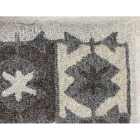 Gray and Ivory Southwestern Area Rug