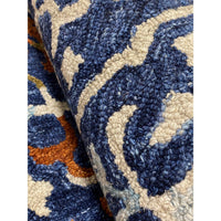 7’ x 9’ Blue Decorative Lattice Area Rug