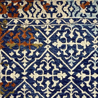 7’ x 9’ Blue Decorative Lattice Area Rug