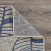 8’ x 10’ Navy Leaves Indoor Outdoor Area Rug