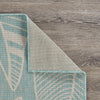 8’ x 10’ Teal Leaves Indoor Outdoor Area Rug