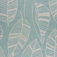 8’ x 10’ Teal Leaves Indoor Outdoor Area Rug