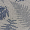 5’ x 7’ Navy Fern Leaves Indoor Outdoor Area Rug