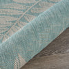 5’ x 7’ Teal and Ash Sprigs Indoor Outdoor Area Rug