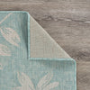 5’ x 7’ Teal and Ash Sprigs Indoor Outdoor Area Rug