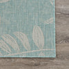 5’ x 7’ Teal and Ash Sprigs Indoor Outdoor Area Rug