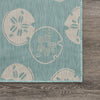 8’ x 10’ Teal Sand Dollars Indoor Outdoor Area Rug