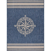 8’ x 10’ Navy Nautical Indoor Outdoor Area Rug