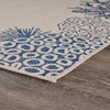 8’ x 10’ Navy Reef Border Indoor Outdoor Area Rug