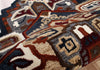 7’ Maroon and Gray Medallion Area Rug