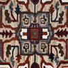 7’ Maroon and Gray Medallion Area Rug