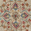 4’ Round Beige Floral Medallion Area Rug