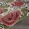 4’ Round Red Rose Bed Area Rug