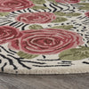 6’ Round Red Rose Bed Area Rug