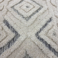 4’ Round Cream Modern Geometric Area Rug