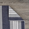 2’ x 6’ Navy and Ivory Striped Runner Rug