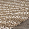 2’ x 6’ Tan and Beige Braided Stripe Runner Rug