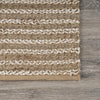 2’ x 6’ Tan and Beige Braided Stripe Runner Rug