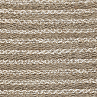 2’ x 6’ Tan and Beige Braided Stripe Runner Rug