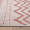 5’ x 8’ Red Zigzag Indoor Outdoor Area Rug