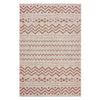 8’ x 10’ Red Zigzag Indoor Outdoor Area Rug