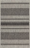 2’ x 3’ Monochrome Striped Indoor Outdoor Scatter Rug