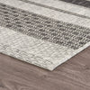 8’ x 10’ Gray Stripe Indoor Outdoor Area Rug